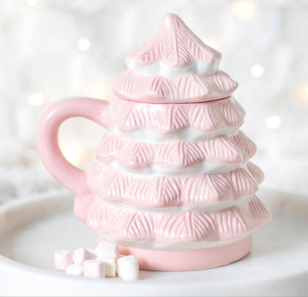 Curieux Mug « Sapin Rose » – 520 ml