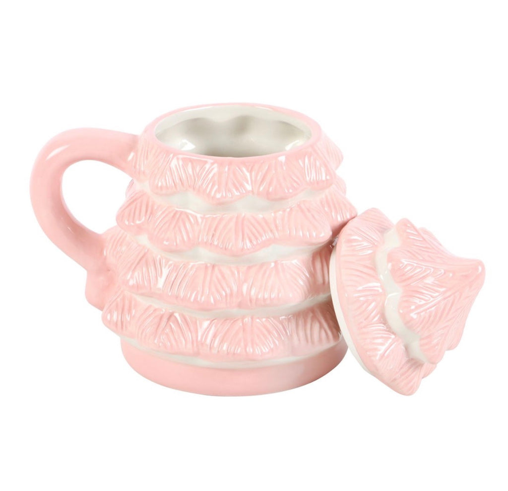Curieux Mug « Sapin Rose » – 520 ml