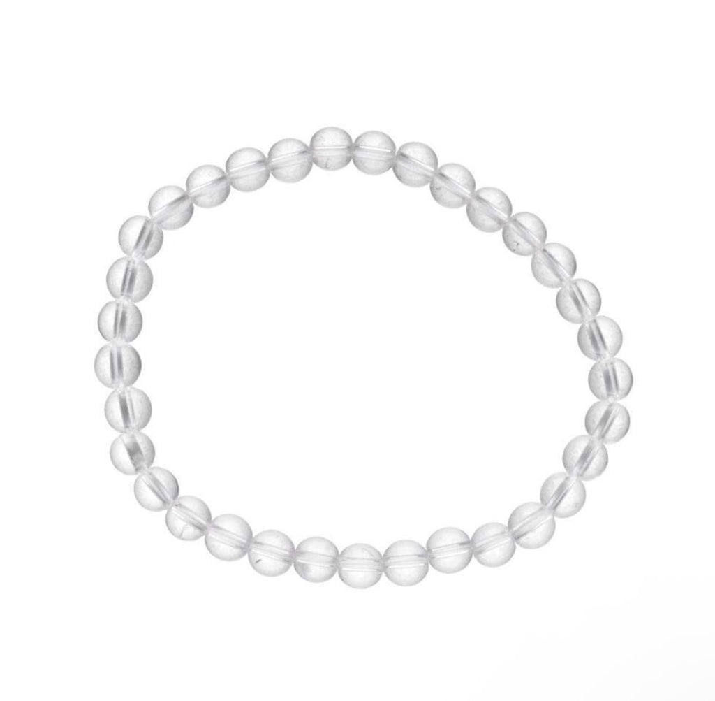 Bracelet Cristal de Roche perles 6mm